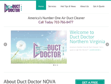 Tablet Screenshot of ductdoctornova.com
